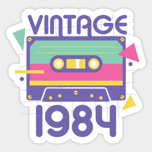 Vintage 1984 Cassette Sticker